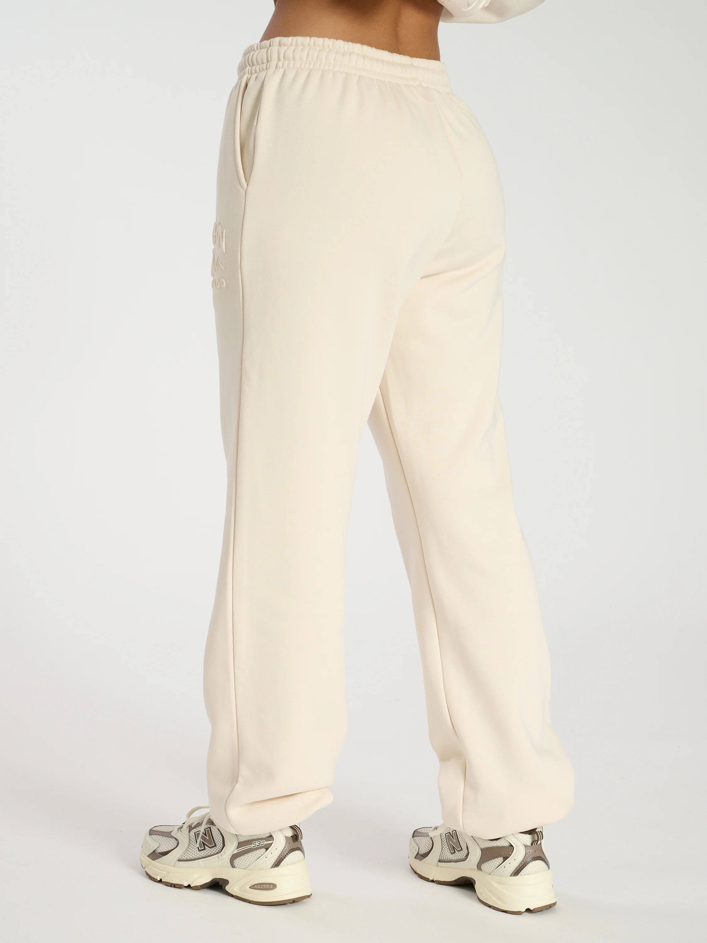 Lax Cuffed Joggers in Vanilla - Image 3