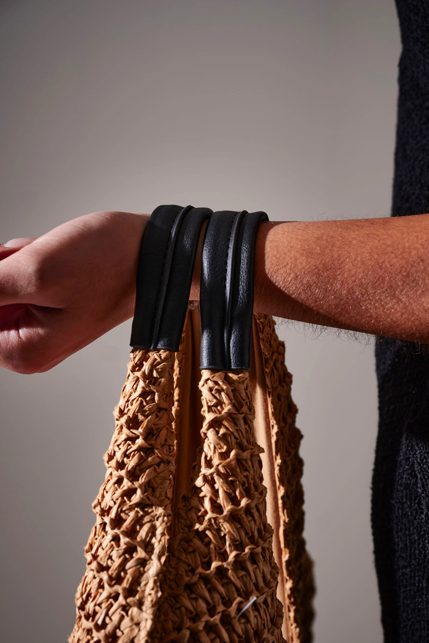 Coastal Oversized Straw Bag in Beige - Image 3