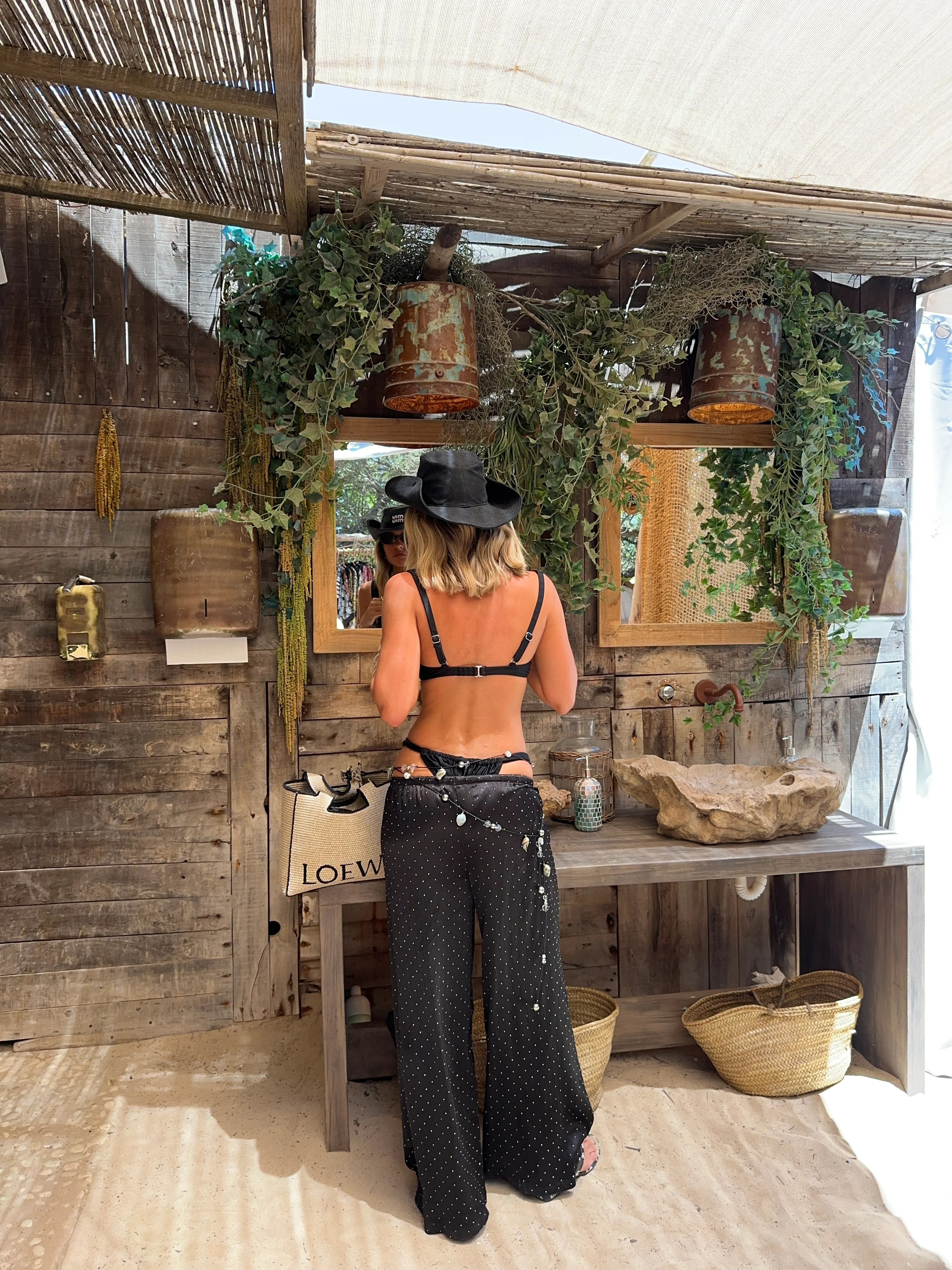 Isla Embellished Trousers in Black - Image 4