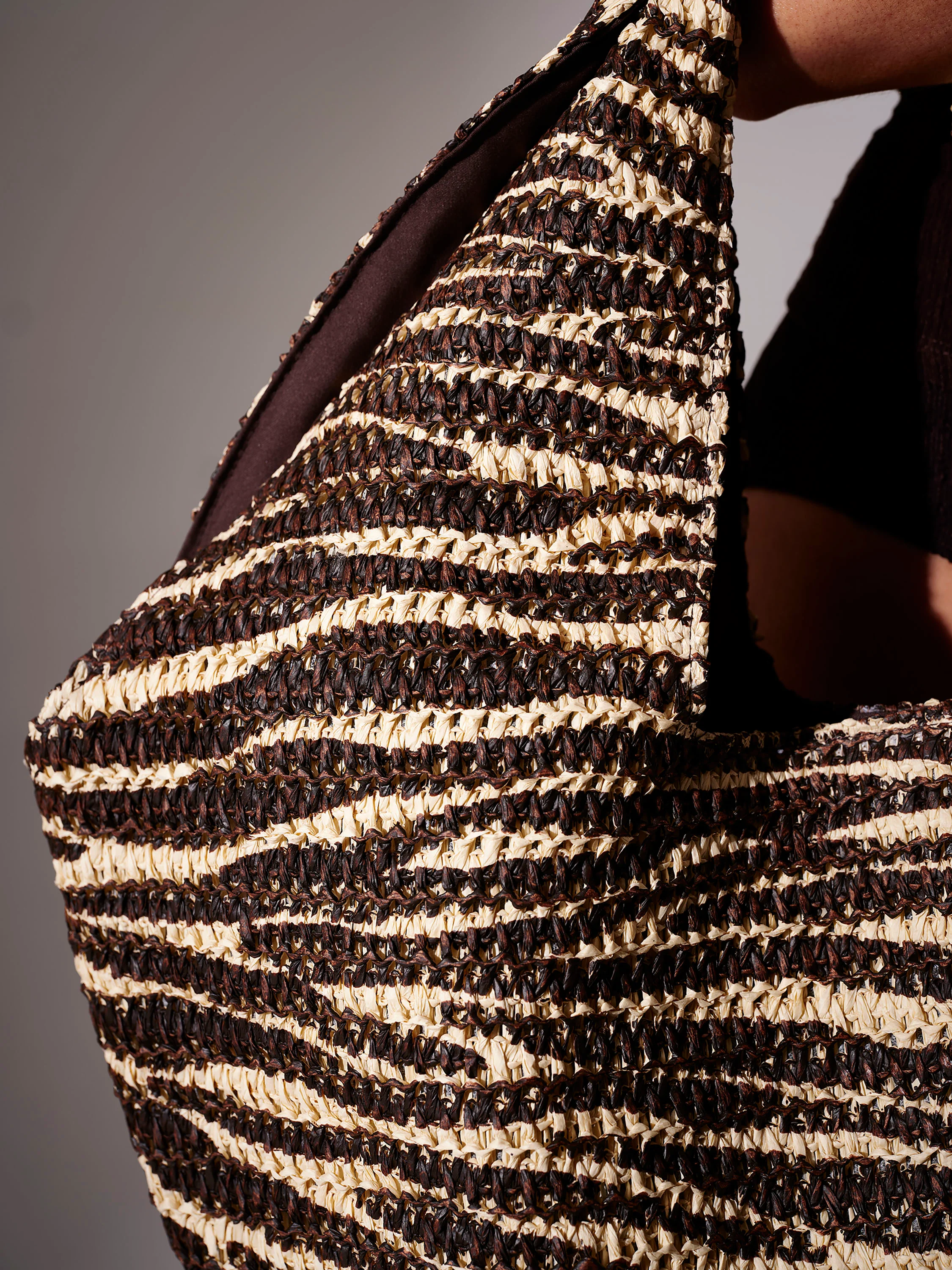 Coastal Oversized Straw Bag in Zebra - Image 3