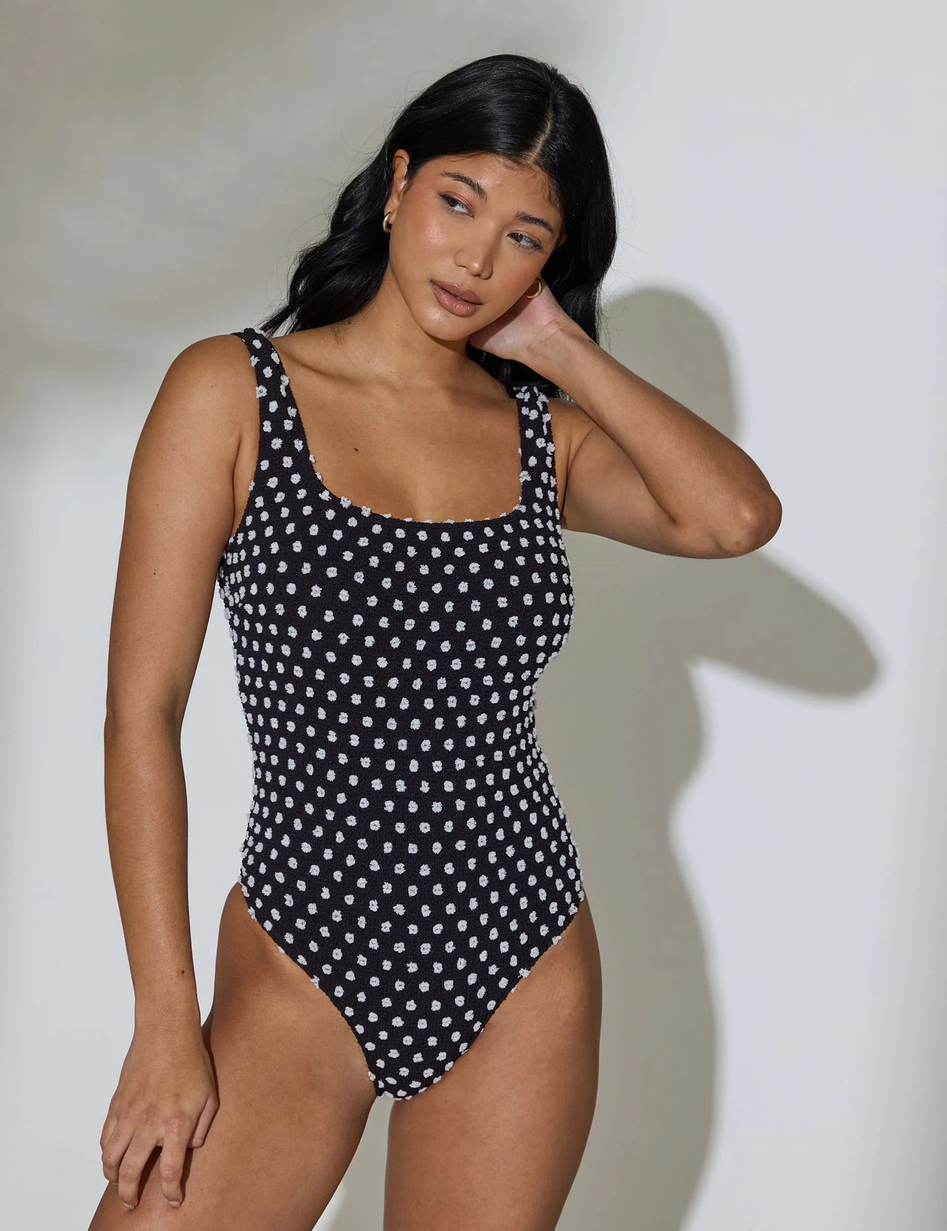 Gelato Polka Dot Swimsuit in Black - Image 3
