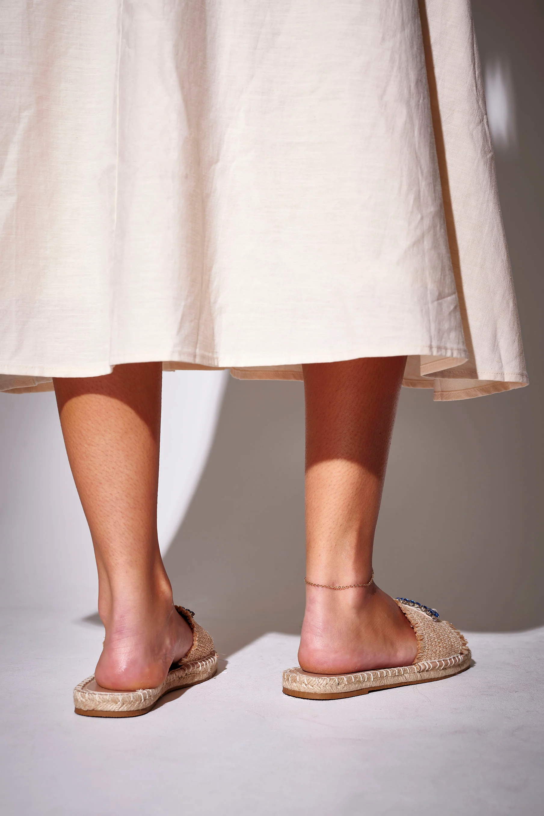 Blue Evil Eye Embellished Woven Slider - Image 4