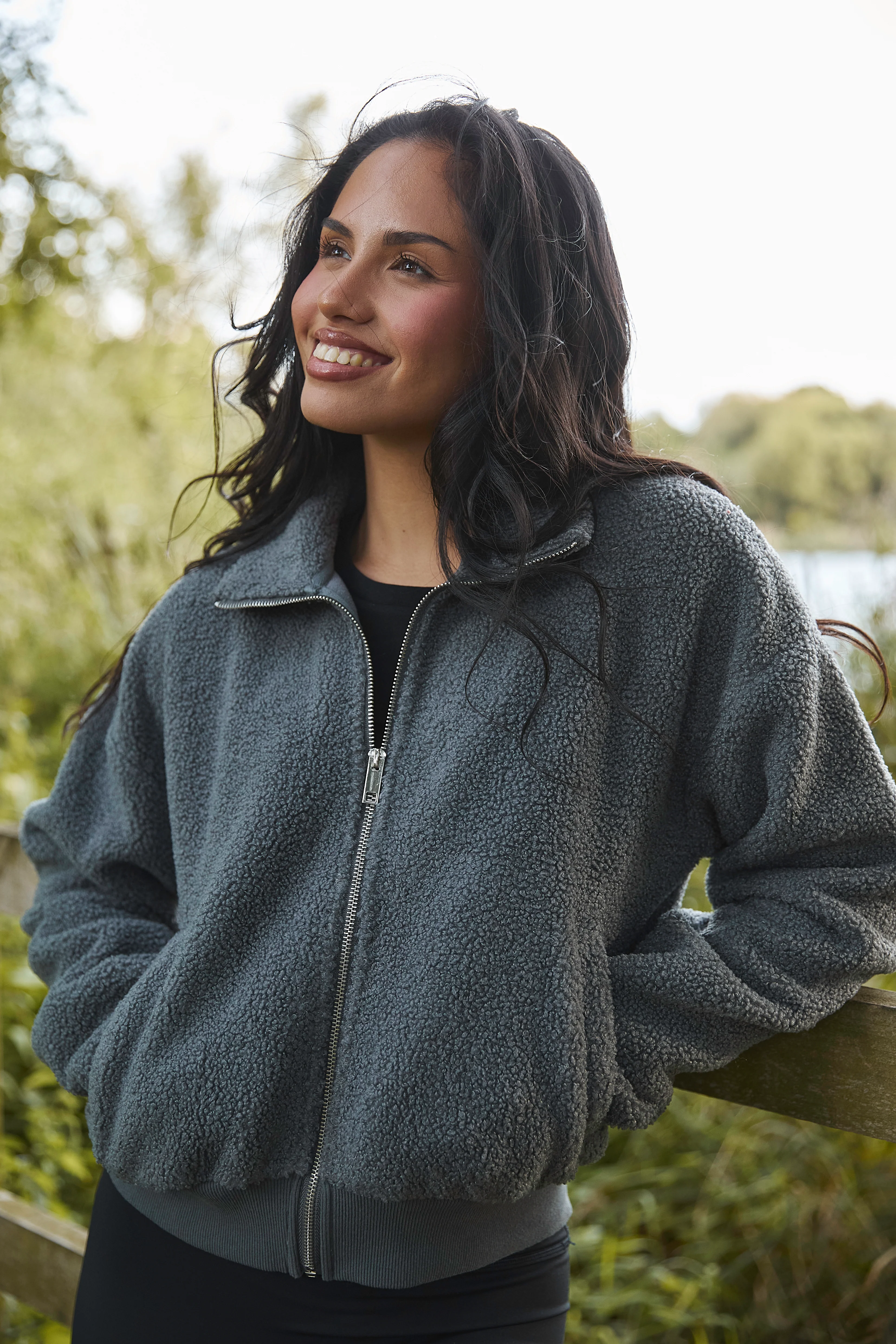 Storm Cropped Jacket in Grey - Image 5