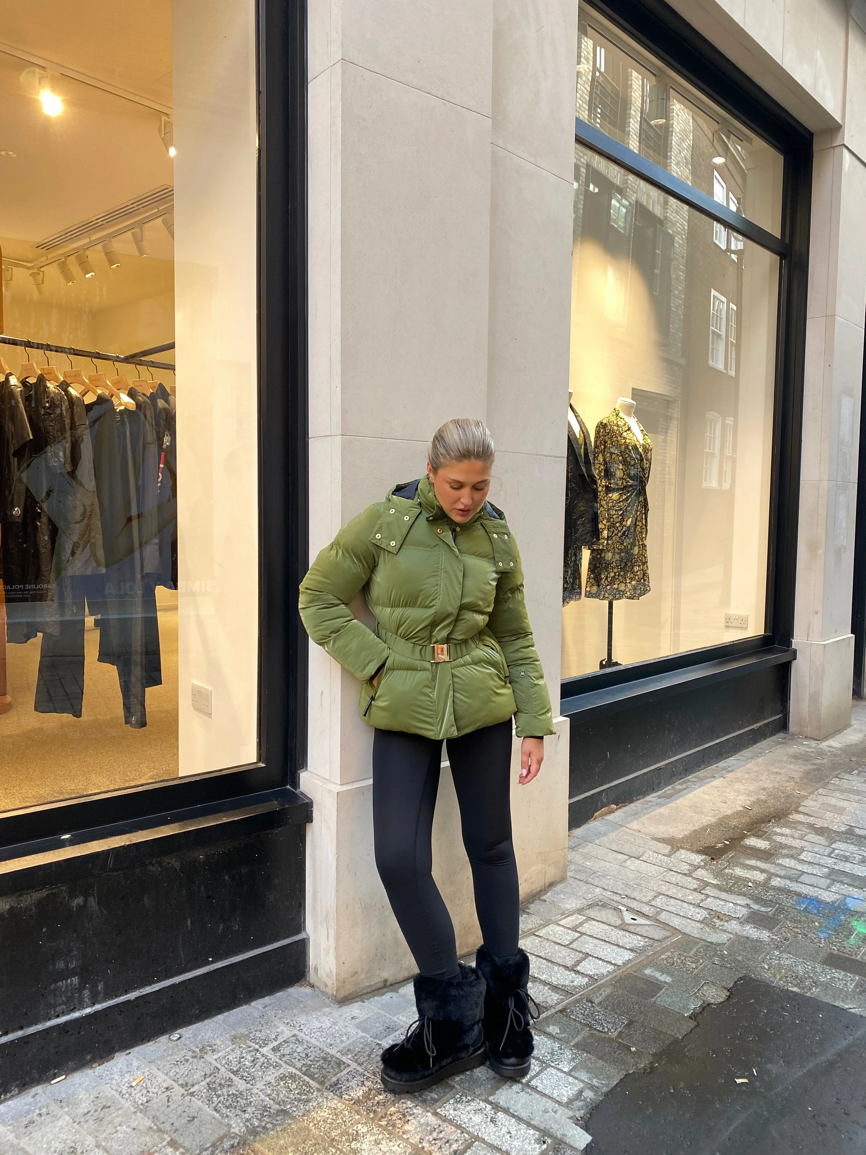 Cloud Padded Jacket in Green - Image 4