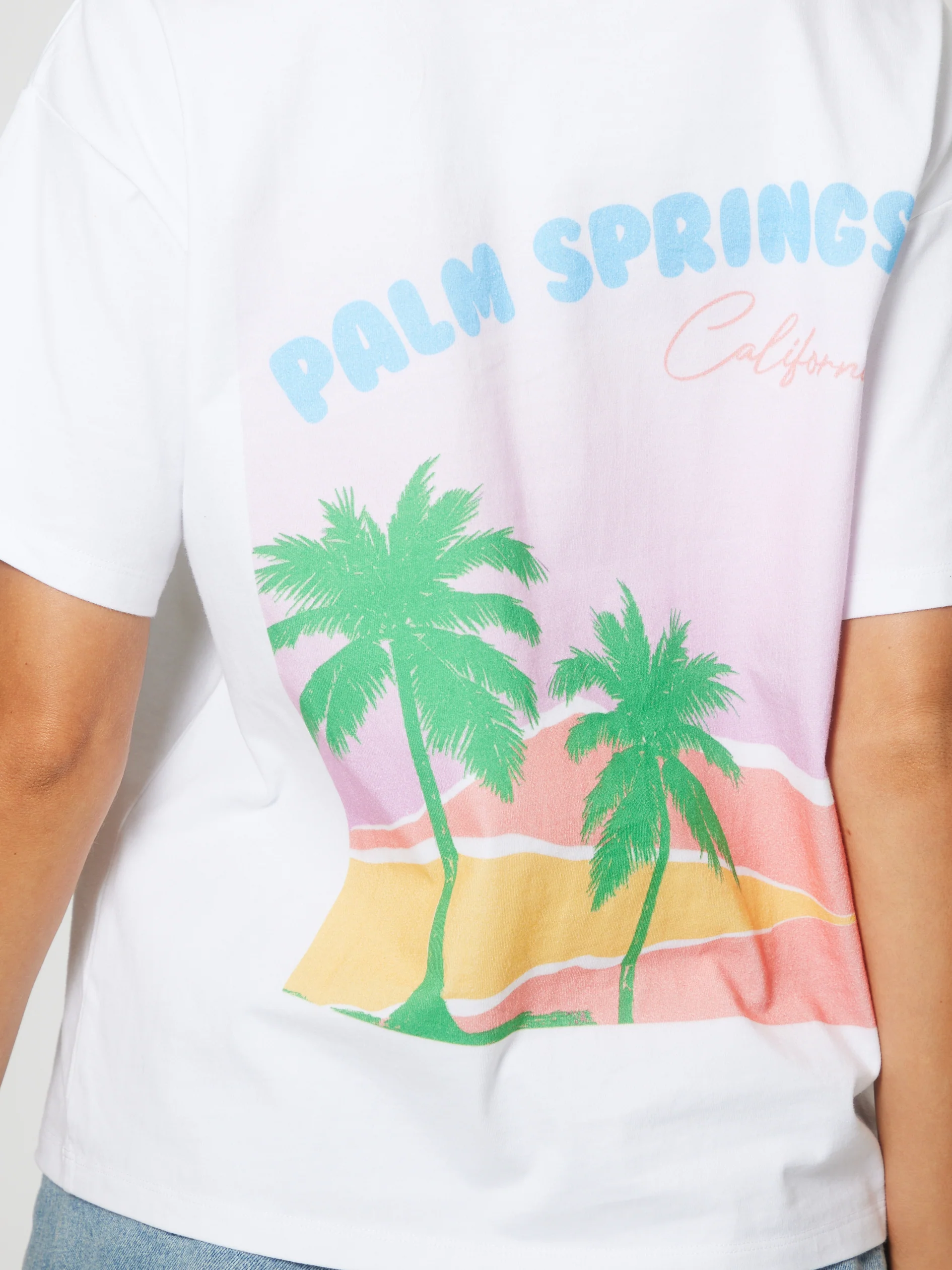 Palm Springs Oversized Tee in White - Image 3